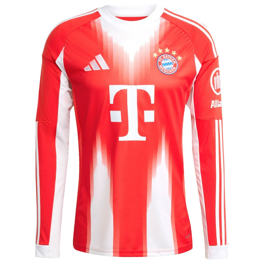 Harry Kane Bayern Munich 2025/26 Home Replica Long Sleeve Jersey - Adidas Red