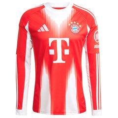 Harry Kane Bayern Munich 2025/26 Home Replica Long Sleeve Jersey - Adidas Red