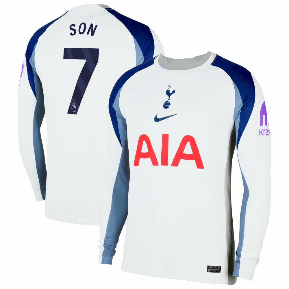 Son Heung-Min Tottenham Hotspur 2025/26 Home Replica Long Sleeve Jersey - Nike White