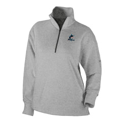MLB Miami Marlins Columbia Women's Birchwood Hills Quarter-Zip Pullover