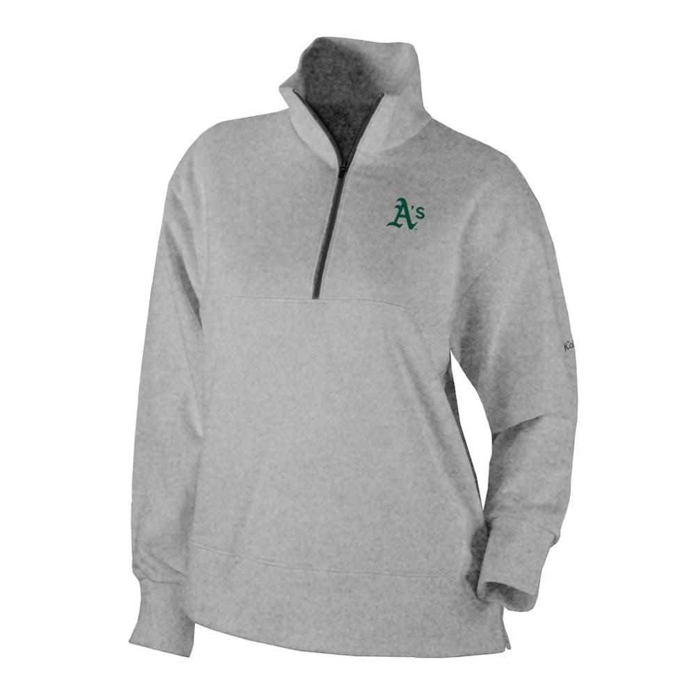 MLB Athletics Columbia Women's Birchwood Hills Quarter-Zip Pullover