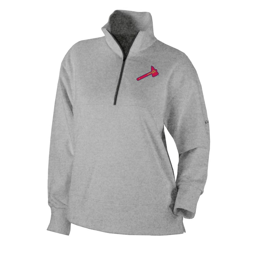MLB Atlanta Braves Columbia Women's Birchwood Hills Quarter-Zip Pullover
