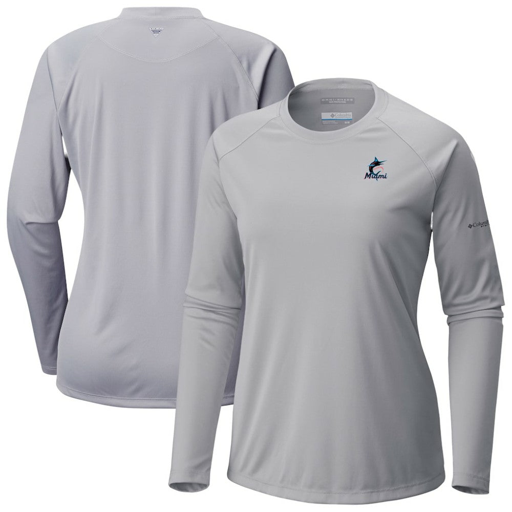 MLB Miami Marlins Columbia Tidal Tee II Long Sleeve T-Shirt