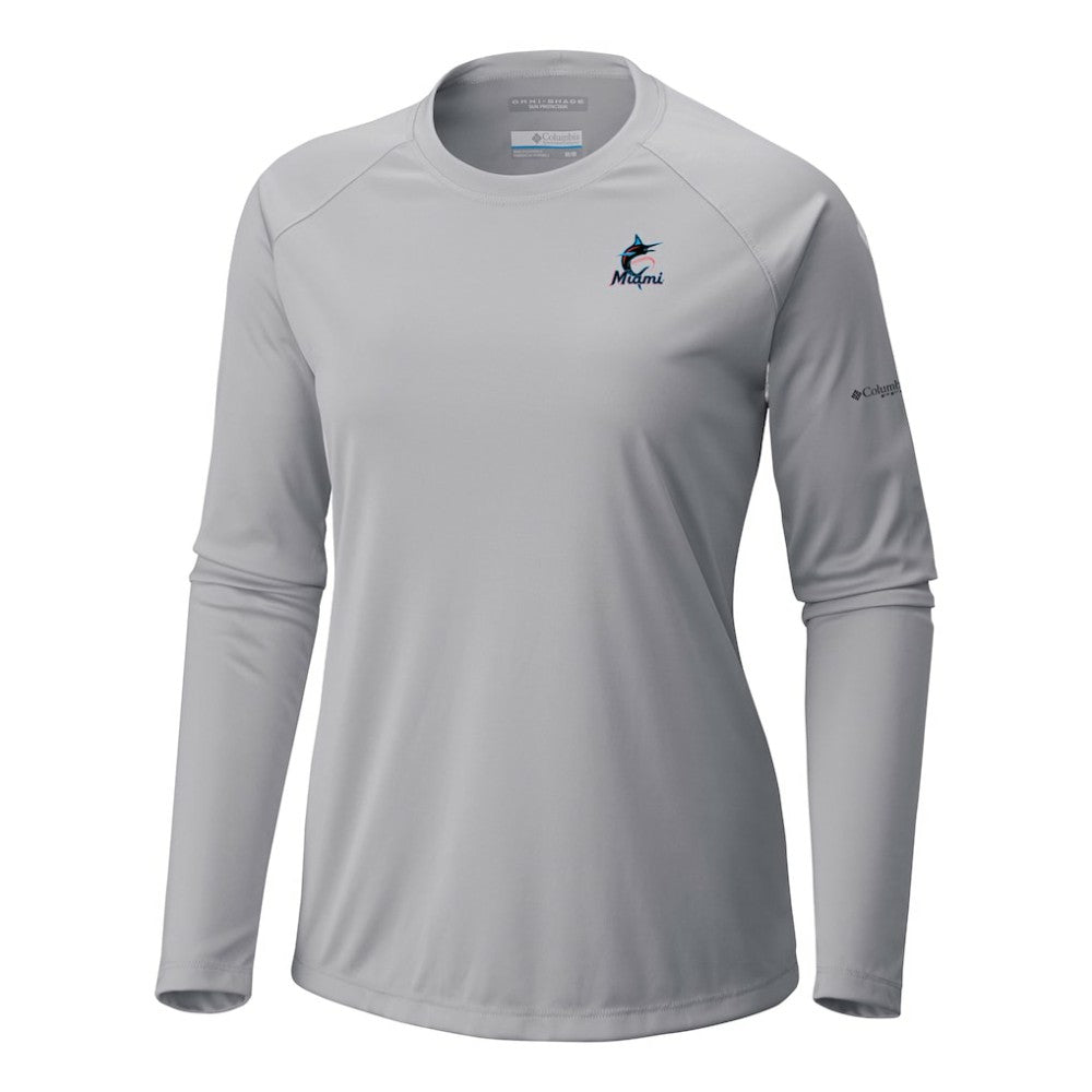 MLB Miami Marlins Columbia Tidal Tee II Long Sleeve T-Shirt