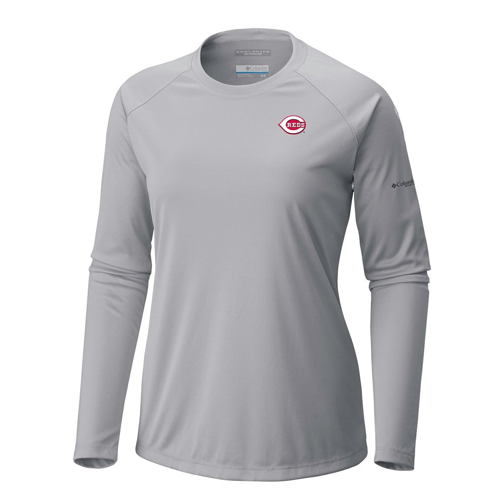 MLB Cincinnati Reds Columbia Tidal Tee II Long Sleeve T-Shirt