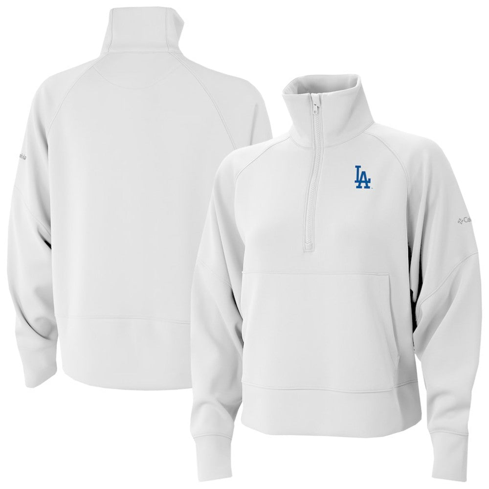 MLB Los Angeles Dodgers Columbia Women's Wickhams Hills Raglan Omni-Wick Quarter-Zip Pullover