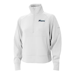 MLB Miami Marlins Columbia Women's Wickhams Hills Raglan Omni-Wick Quarter-Zip Pullover