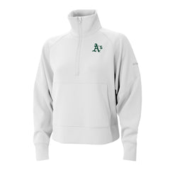 MLB Athletics Columbia Women's Wickhams Hills Raglan Omni-Wick Quarter-Zip Pullover