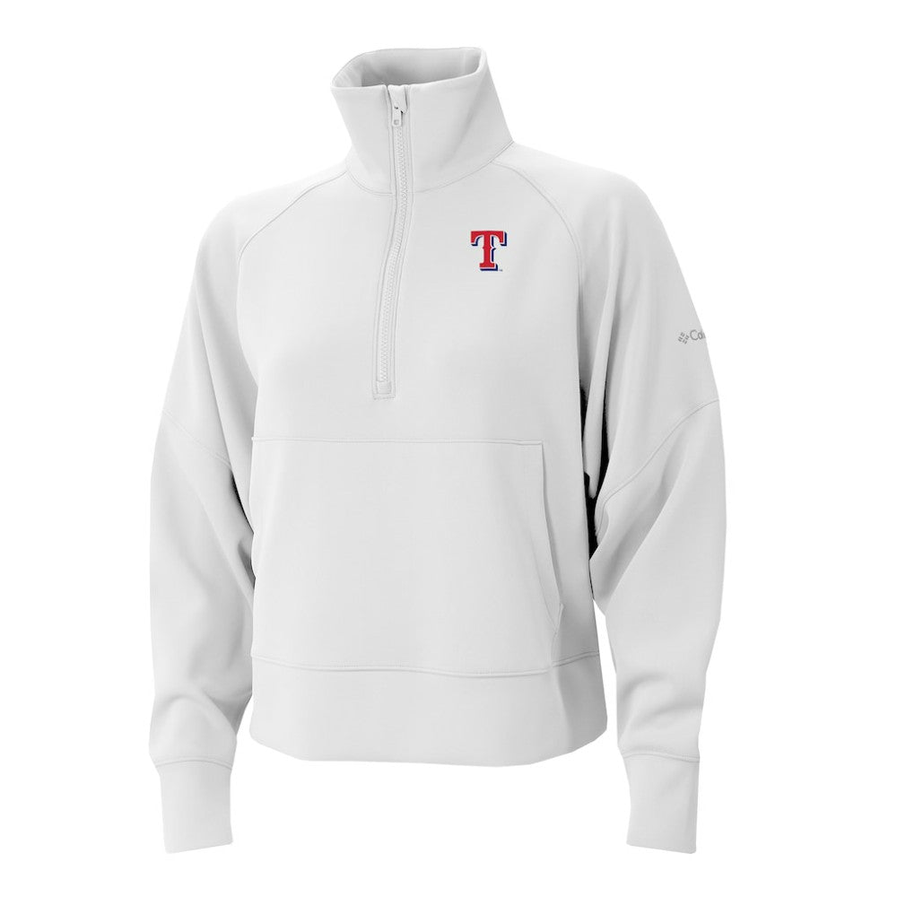 MLB Texas Rangers Columbia Women's Wickhams Hills Raglan Omni-Wick Quarter-Zip Pullover