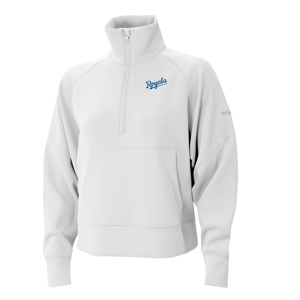 MLB Kansas City Royals Columbia Women's Wickhams Hills Raglan Omni-Wick Quarter-Zip Pullover