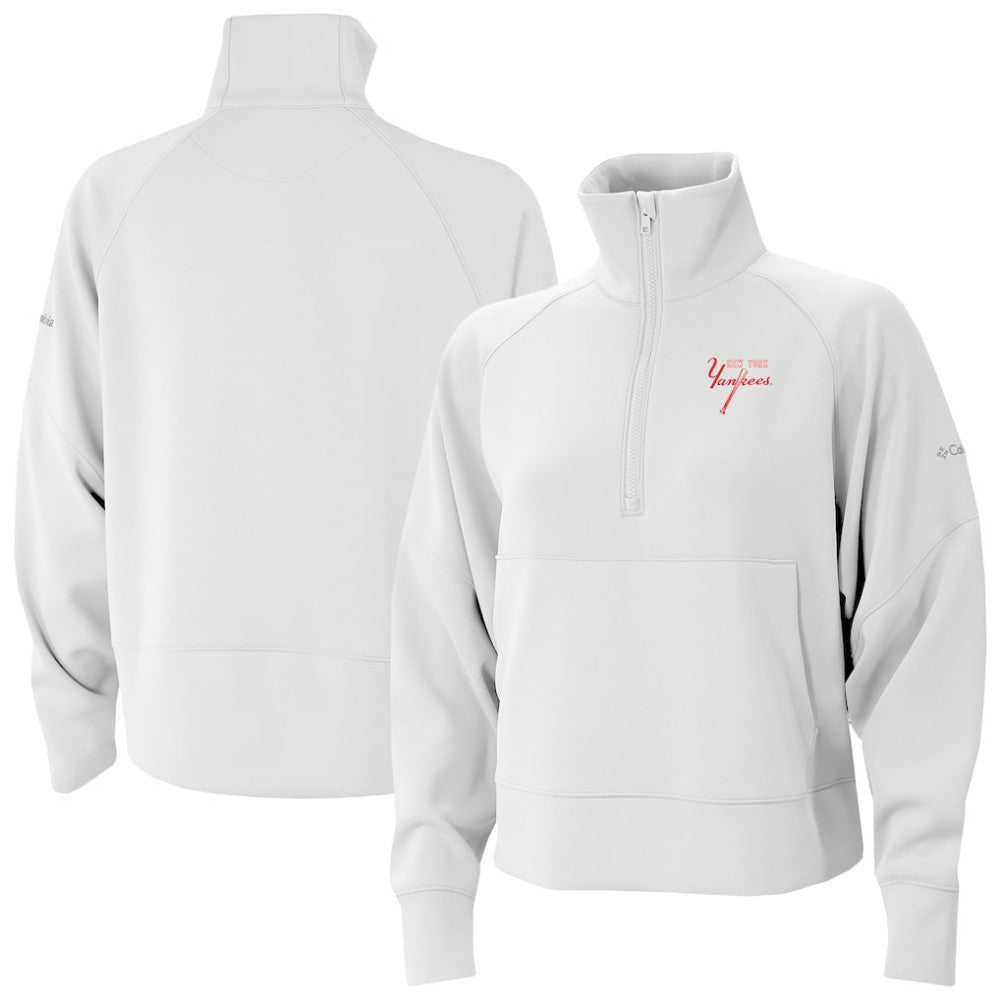 MLB New York Yankees Columbia Women's Wickhams Hills Raglan Omni-Wick Quarter-Zip Pullover