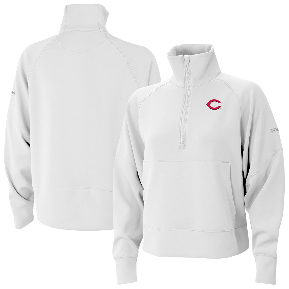 MLB Cincinnati Reds Columbia Women's Wickhams Hills Raglan Omni-Wick Quarter-Zip Pullover