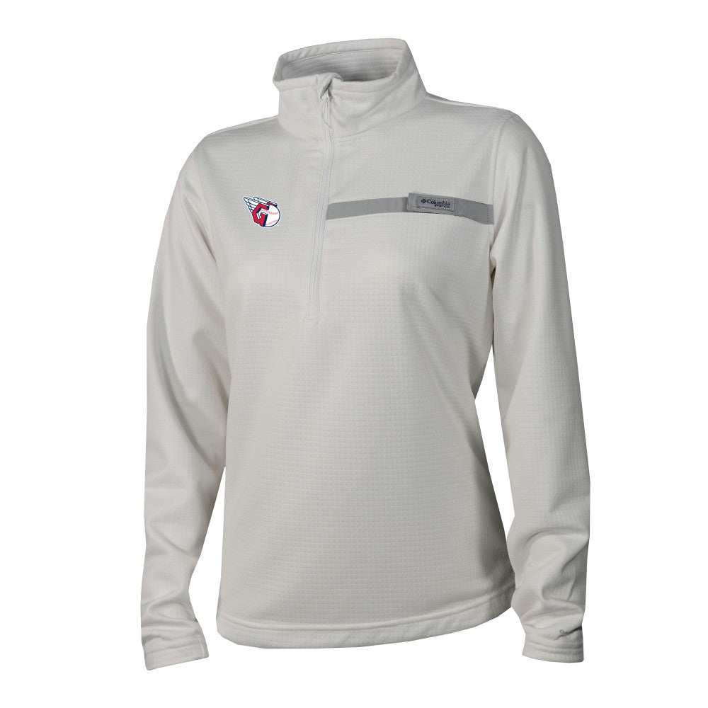 MLB Cleveland Guardians Columbia Women's Skiff Guide Fleece Half-Zip Pullover Jacket