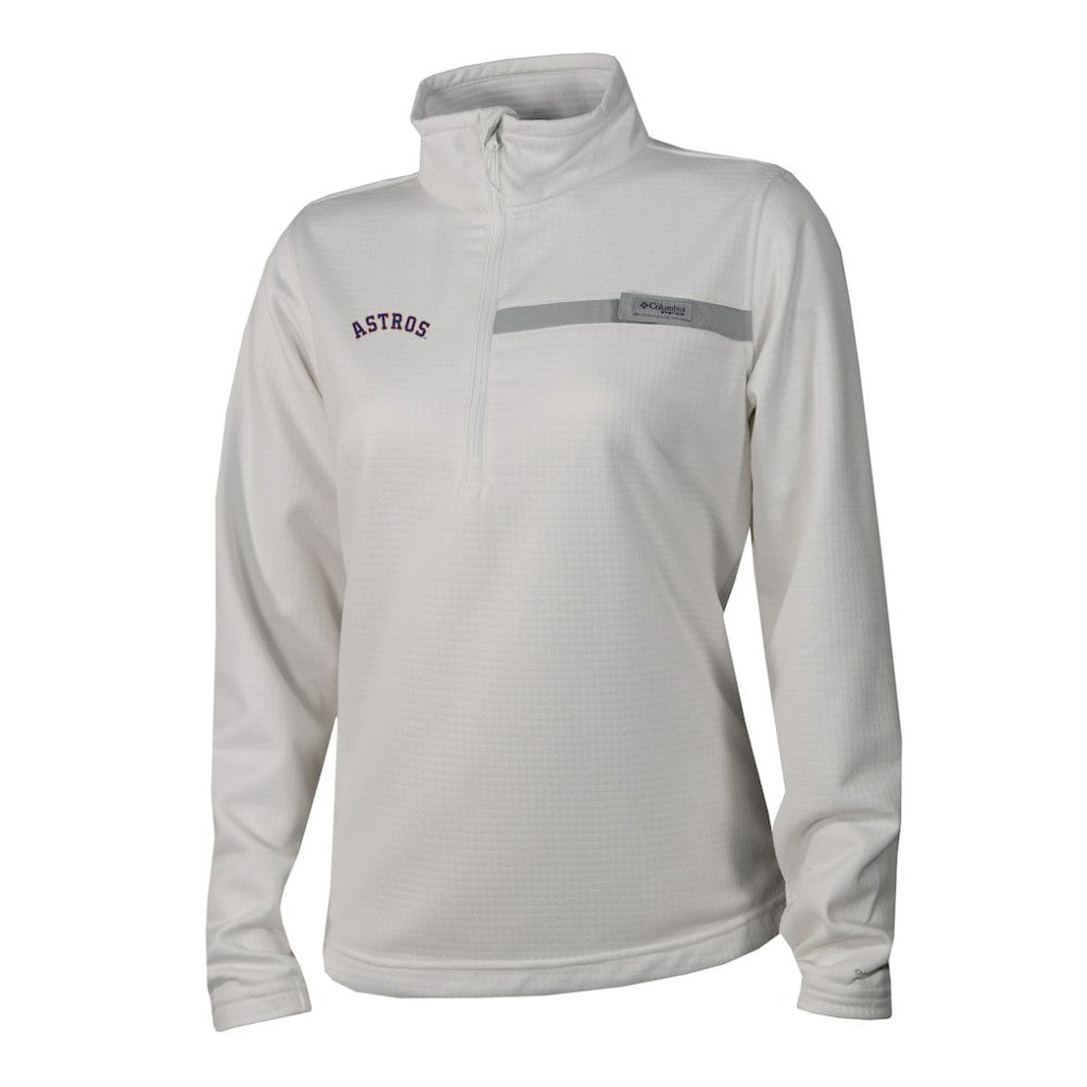 MLB Houston Astros Columbia Women's Skiff Guide Fleece Half-Zip Pullover Jacket