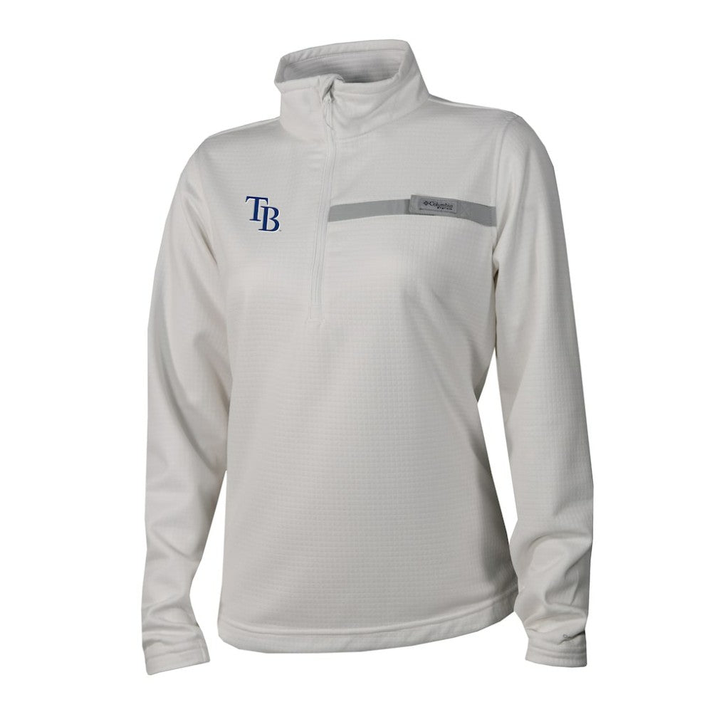 MLB Tampa Bay Rays Columbia Women's Skiff Guide Fleece Half-Zip Pullover Jacket