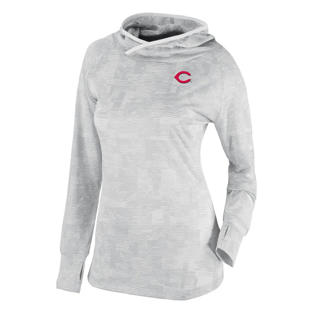 MLB Cincinnati Reds Columbia Women's Omni-Wick Sunday Ball Raglan Pullover Hoodie