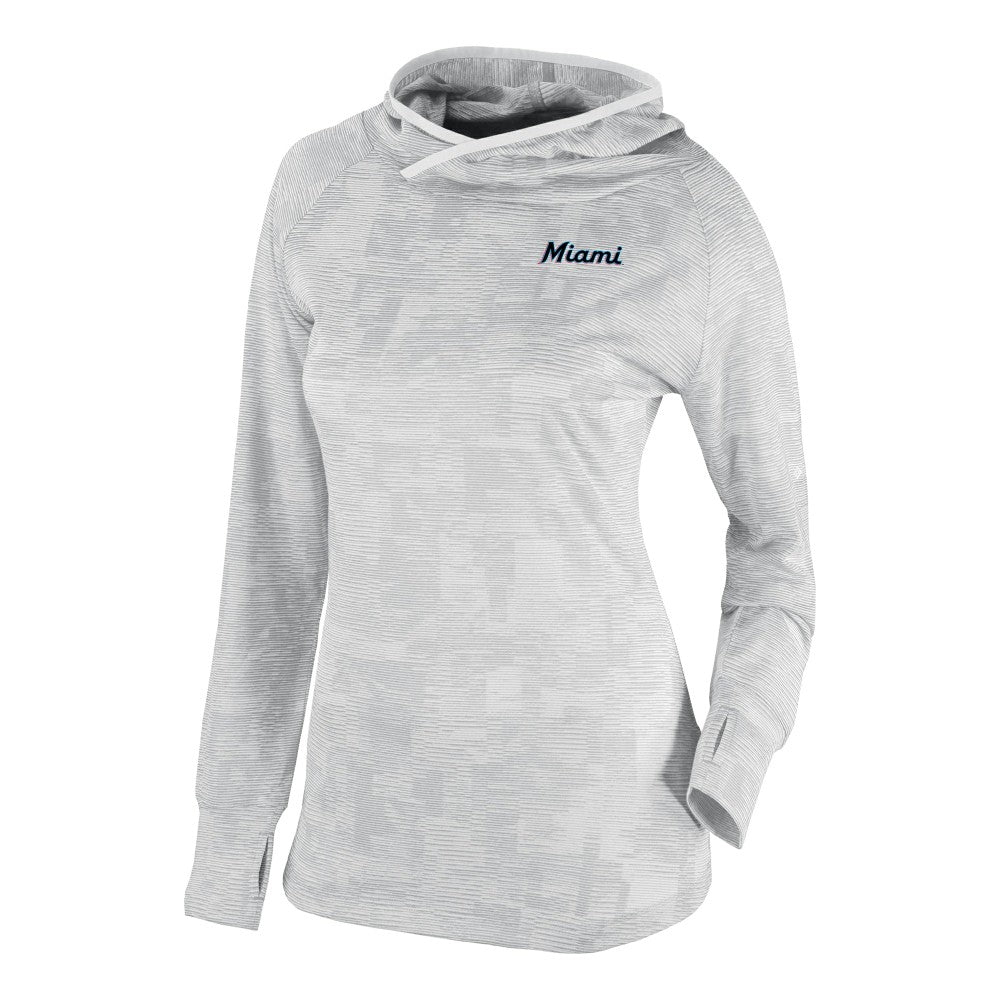 MLB Miami Marlins Columbia Women's Omni-Wick Sunday Ball Raglan Pullover Hoodie