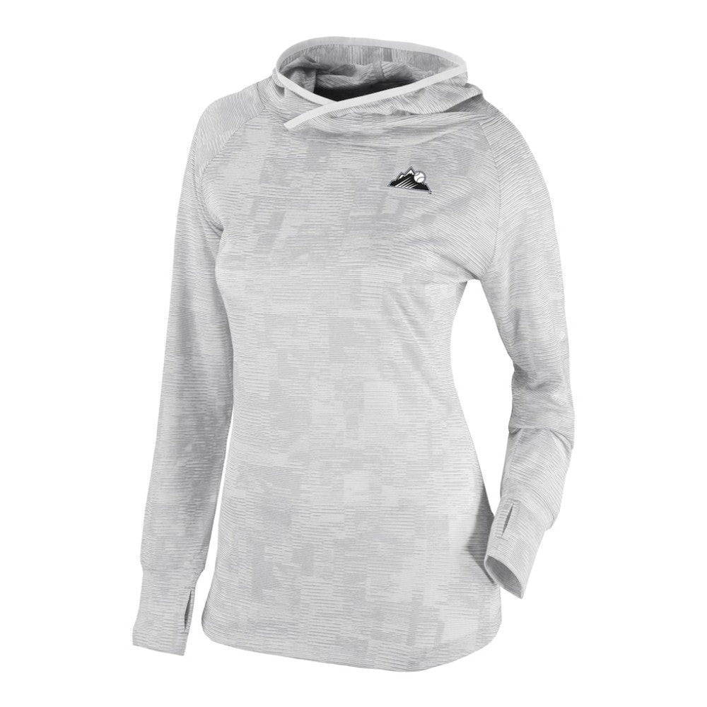 MLB Colorado Rockies Columbia Women's Omni-Wick Sunday Ball Raglan Pullover Hoodie