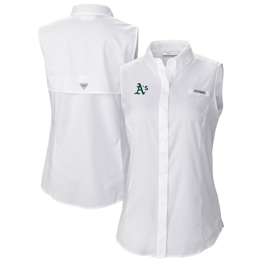 MLB Athletics Columbia Women's Tamiami Sleeveless Shirt