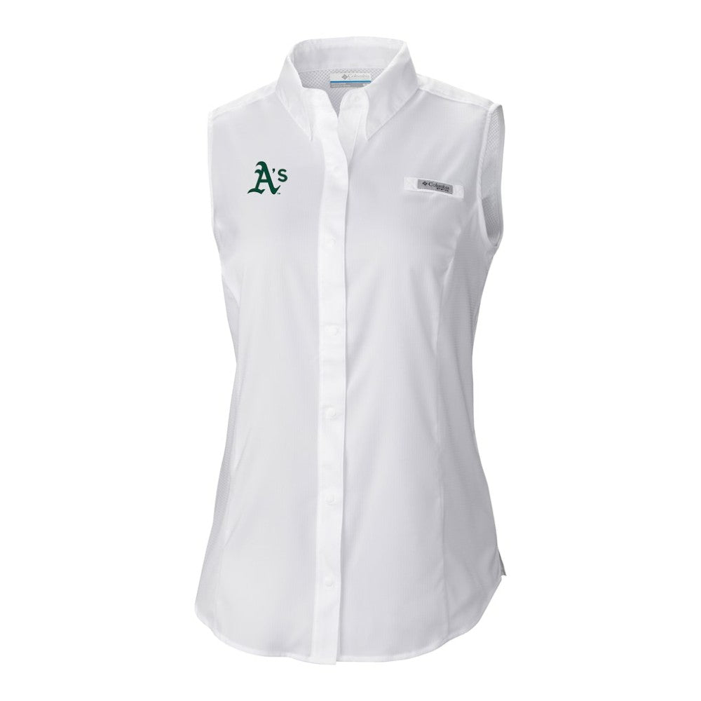 MLB Athletics Columbia Women's Tamiami Sleeveless Shirt