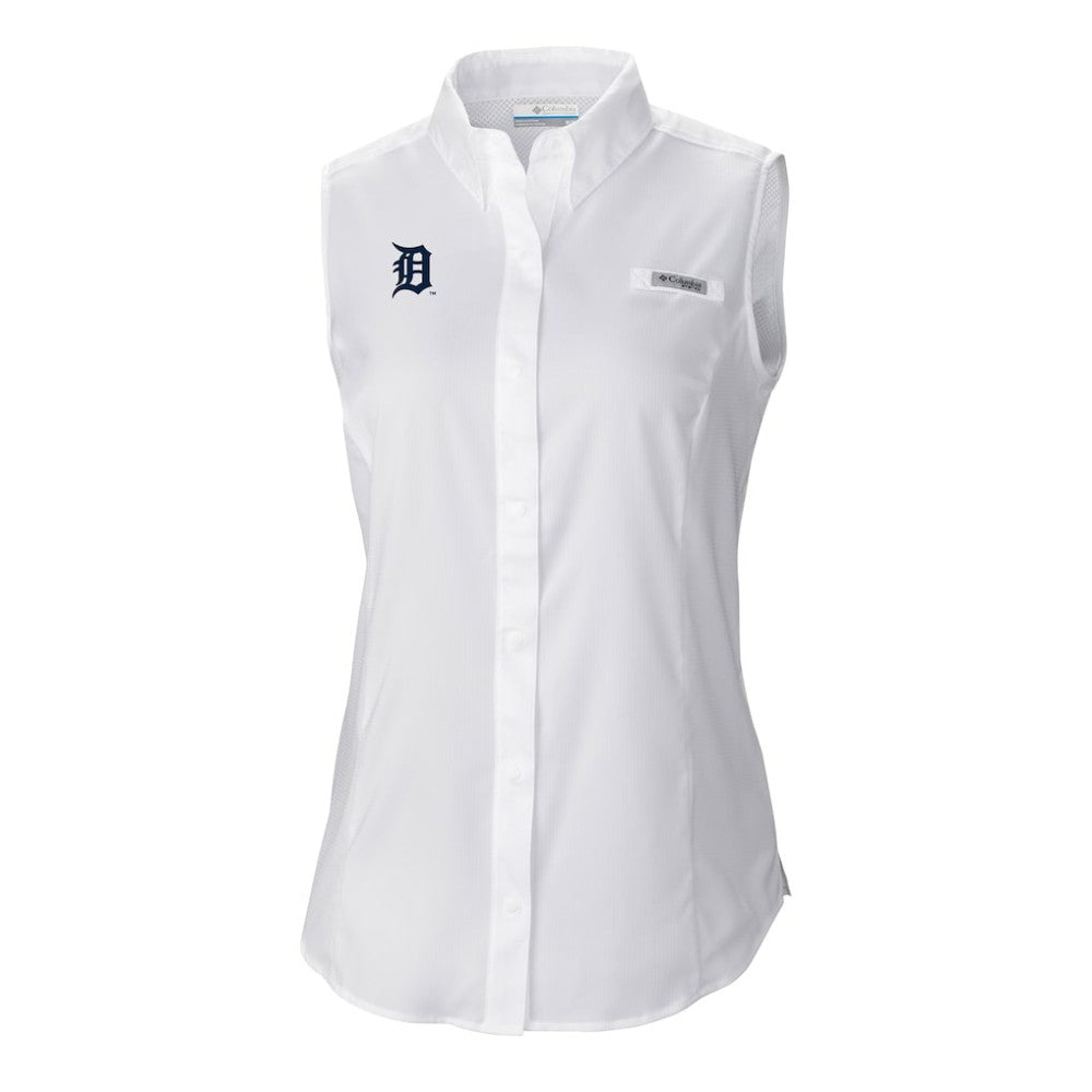MLB Detroit Tigers Columbia Women's Tamiami Sleeveless Shirt