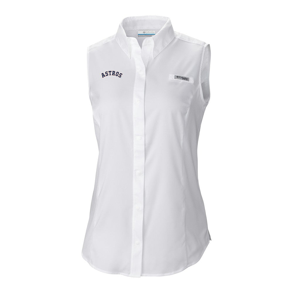 MLB Houston Astros Columbia Women's Tamiami Sleeveless Shirt