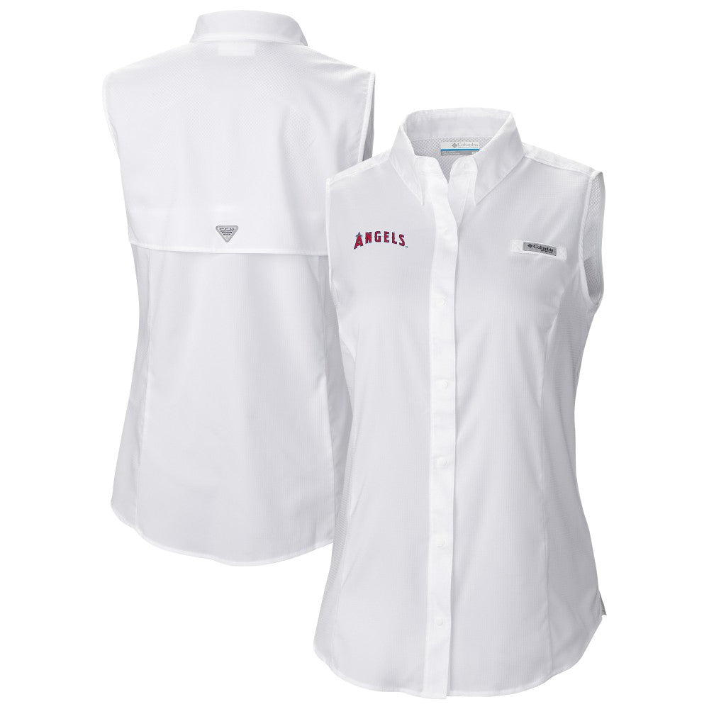 MLB Los Angeles Angels Columbia Women's Tamiami Sleeveless Shirt
