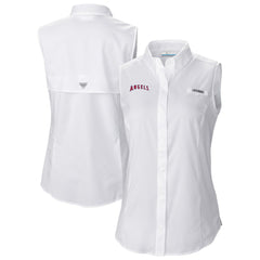 MLB Los Angeles Angels Columbia Women's Tamiami Sleeveless Shirt