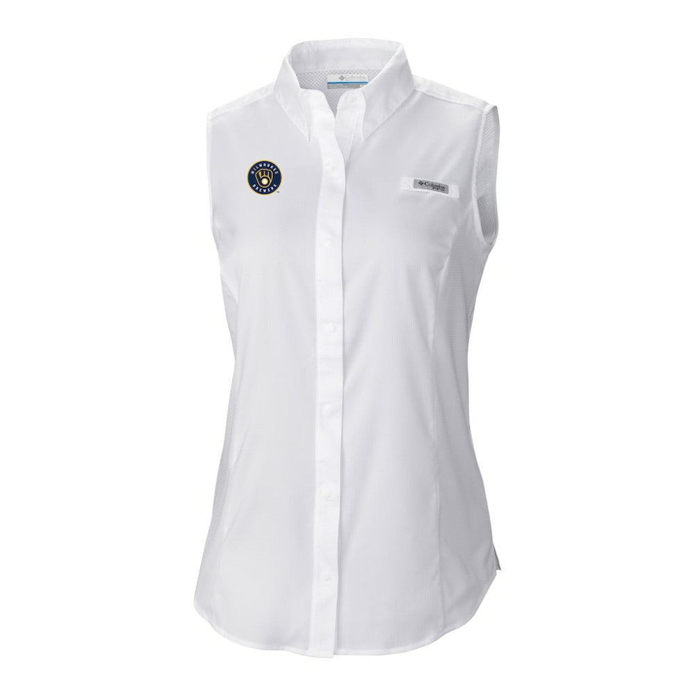 MLB Milwaukee Brewers Columbia Women's Tamiami Sleeveless Shirt