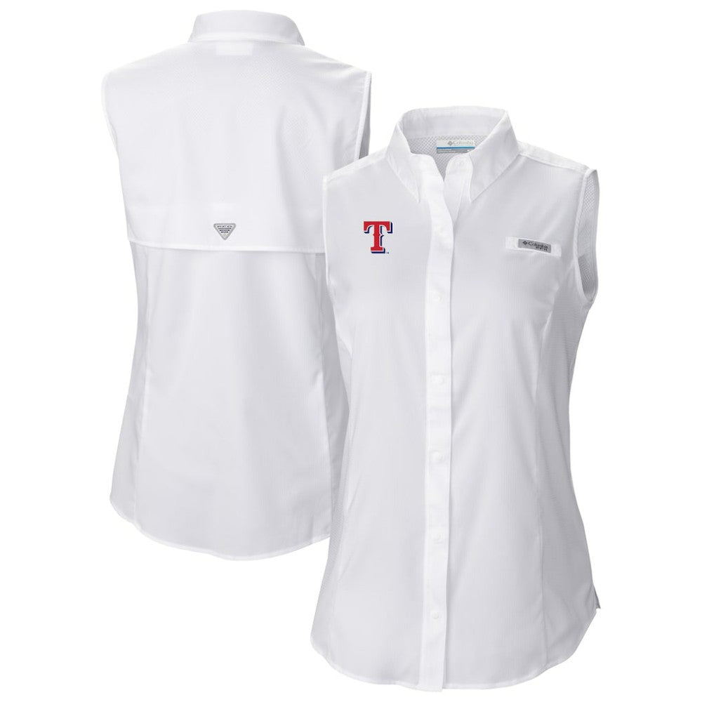 MLB Texas Rangers Columbia Women's Tamiami Sleeveless Shirt