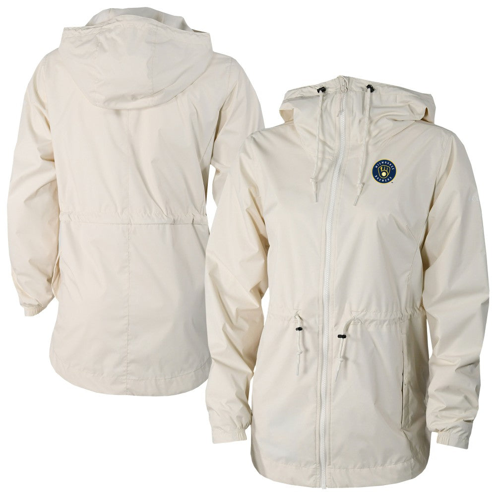MLB Milwaukee Brewers Columbia Women's Lily Park Full-Zip Rain Jacket
