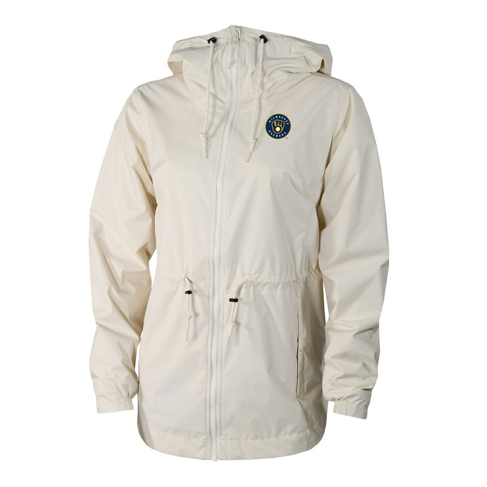 MLB Milwaukee Brewers Columbia Women's Lily Park Full-Zip Rain Jacket
