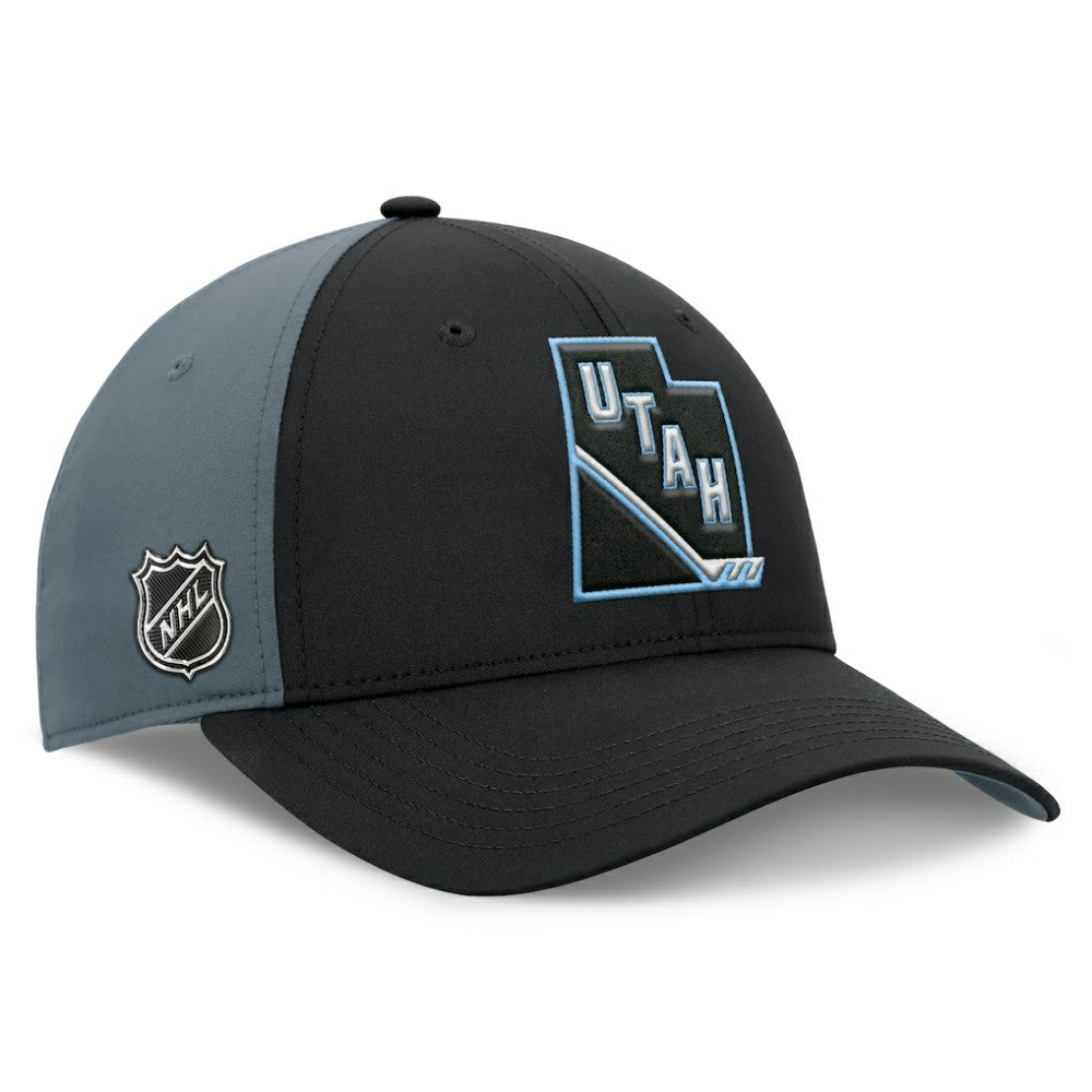 NHL Black/Charcoal Utah Mammoth Fanatics Utah Badge Adjustable Hat