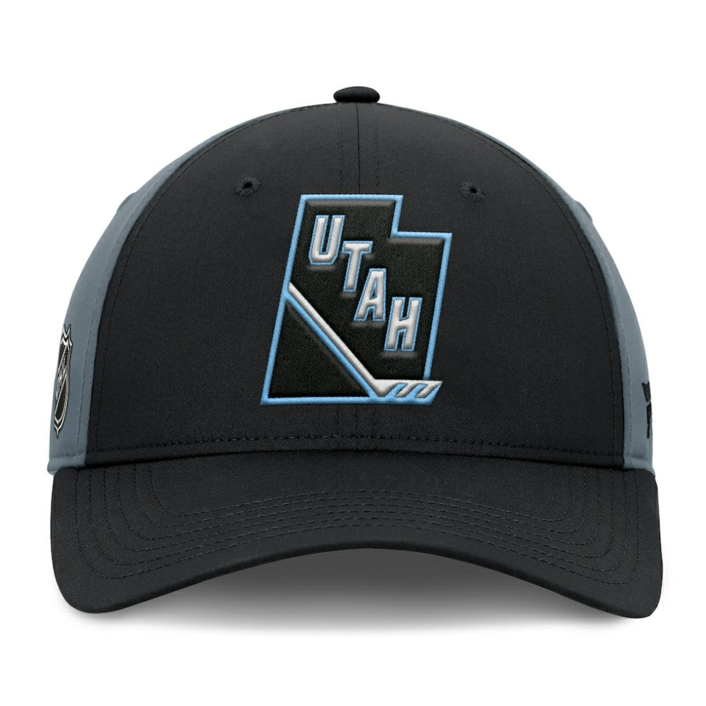 NHL Black/Charcoal Utah Mammoth Fanatics Utah Badge Adjustable Hat