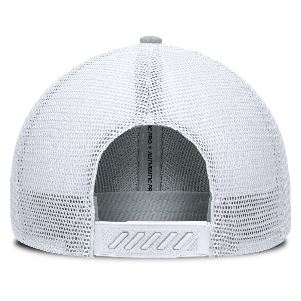 NHL Gray/White Utah Mammoth Fanatics Utah Badge Trucker Adjustable Hat