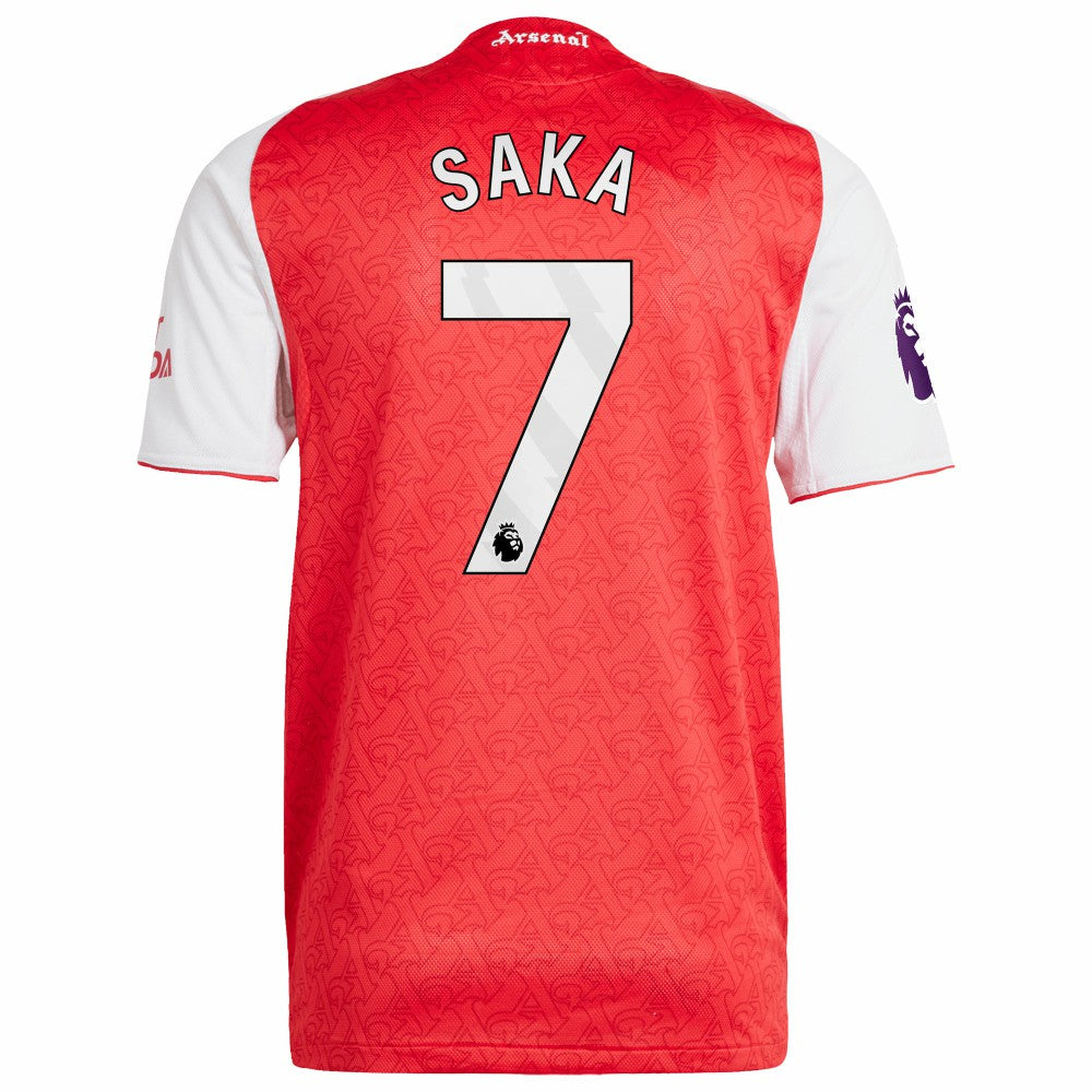 Bukayo Saka Arsenal 2025/26 Home Player Jersey - Adidas Red