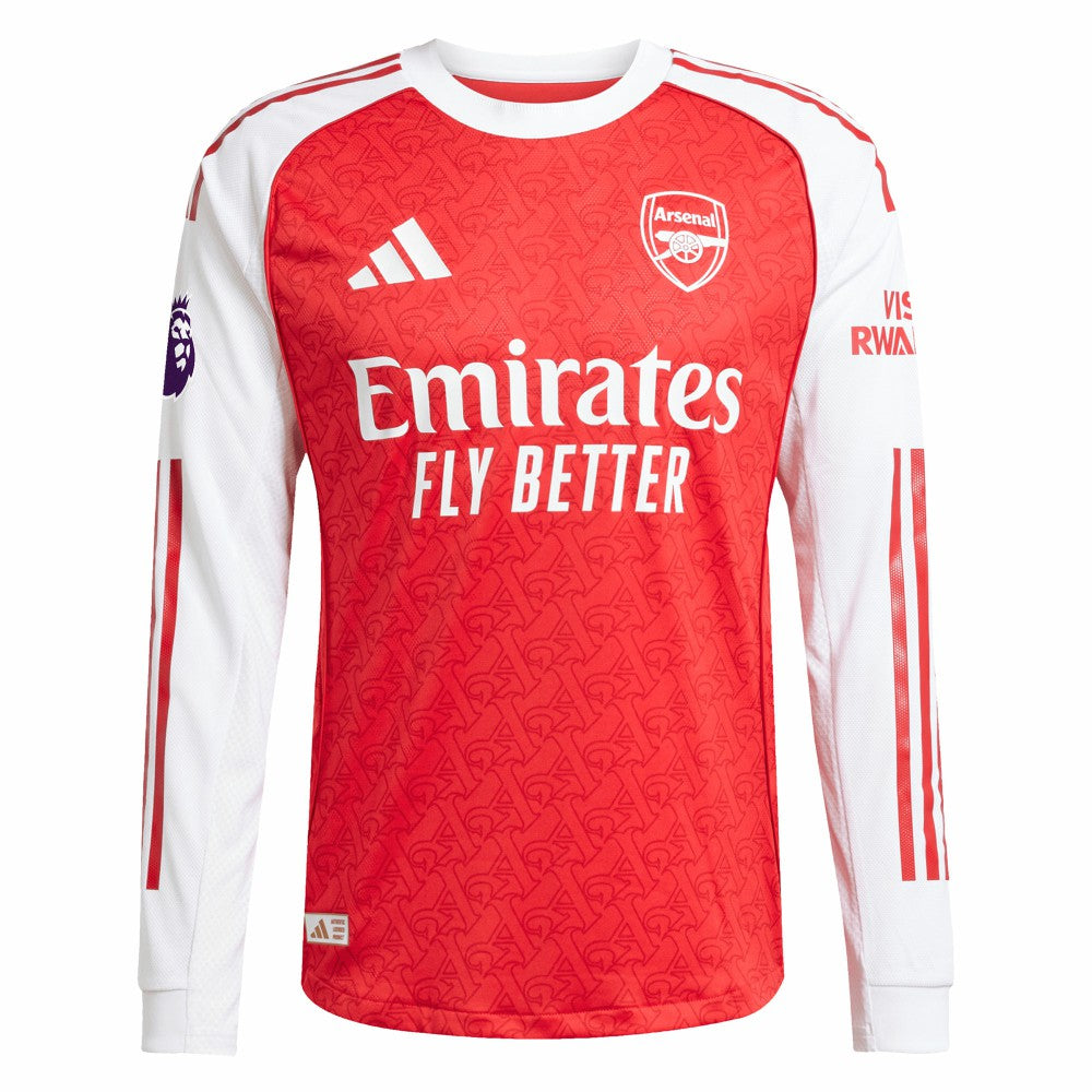Bukayo Saka Arsenal 2025/26 Home Long Sleeve Player Jersey - Adidas Red