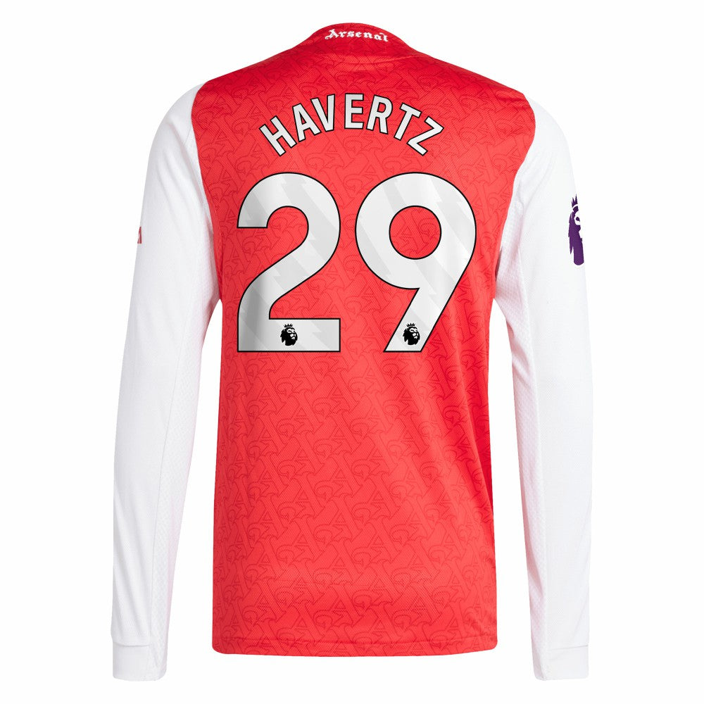 Kai Havertz Arsenal 2025/26 Home Long Sleeve Player Jersey - Adidas Red