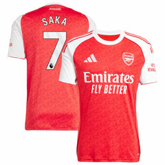 Bukayo Saka Arsenal 2025/26 Home Replica Player Jersey - Adidas Red