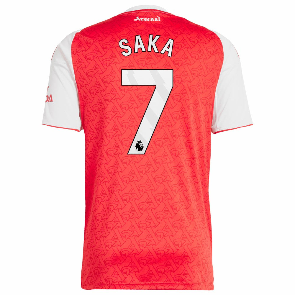 Bukayo Saka Arsenal 2025/26 Home Replica Player Jersey - Adidas Red
