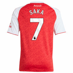 Bukayo Saka Arsenal Youth 2025/26 Home Replica Player Jersey - Adidas Red