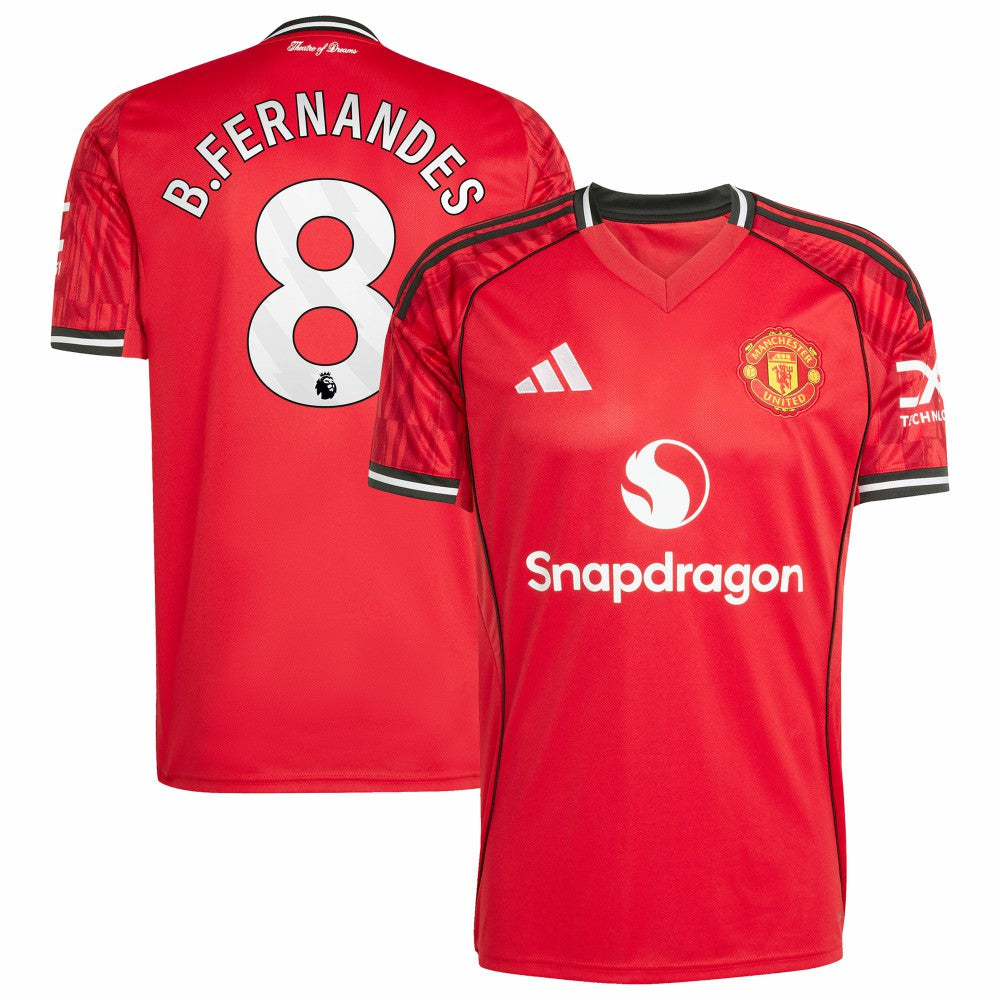 Bruno Fernandes Manchester United Home 2025/26 Replica Player Jersey - Adidas Red