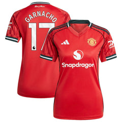 Alejandro Garnacho Manchester United Women's Home 2025/26 Replica Player Jersey - Adidas Red