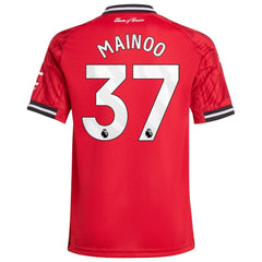 Kobbie Mainoo Manchester United Youth Home 2025/26 Replica Player Jersey - Adidas Red