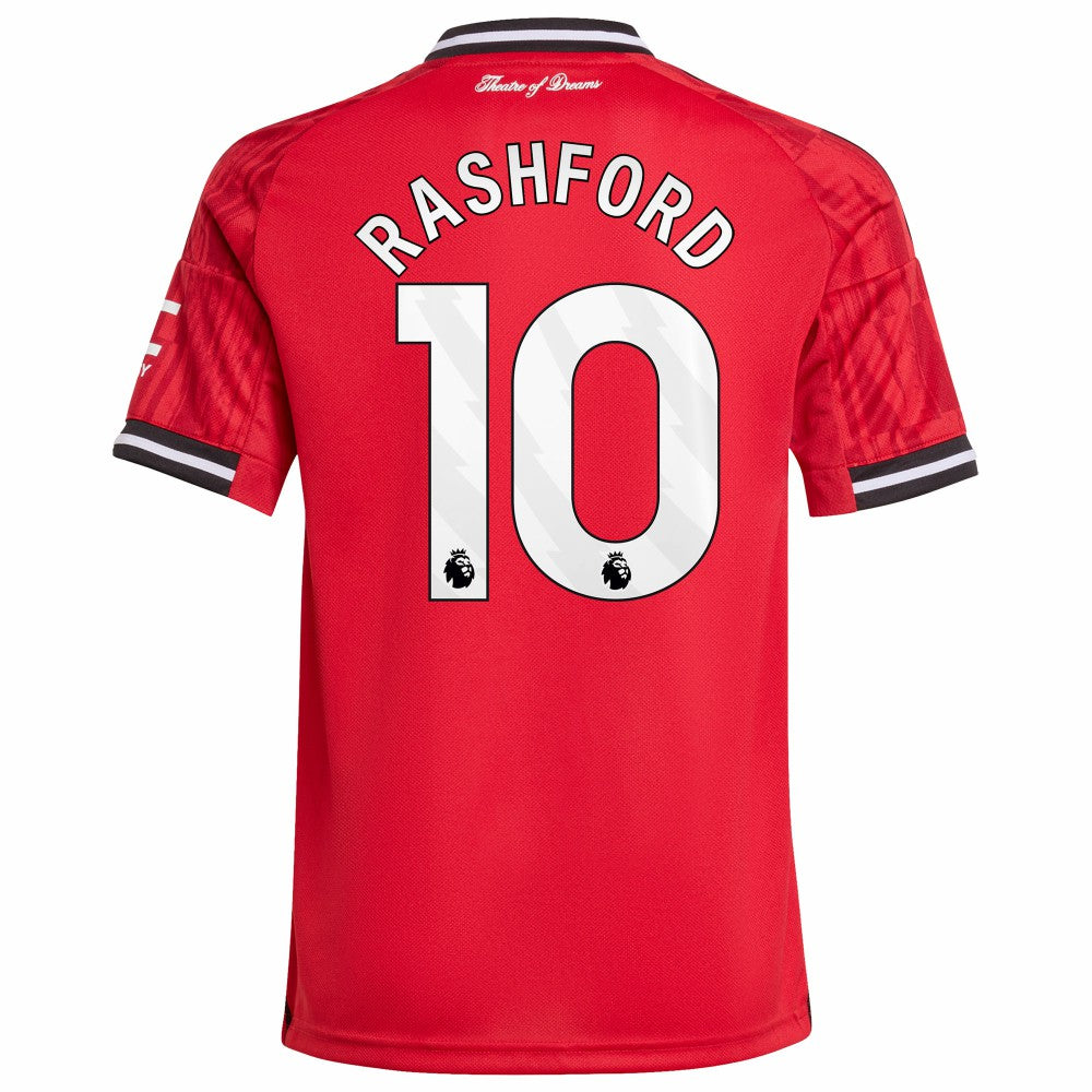 Marcus Rashford Manchester United Youth Home 2025/26 Replica Player Jersey - Adidas Red
