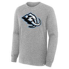 NHL Heather Gray Utah Mammoth Fanatics Primary Logo Legacy Long Sleeve T-Shirt