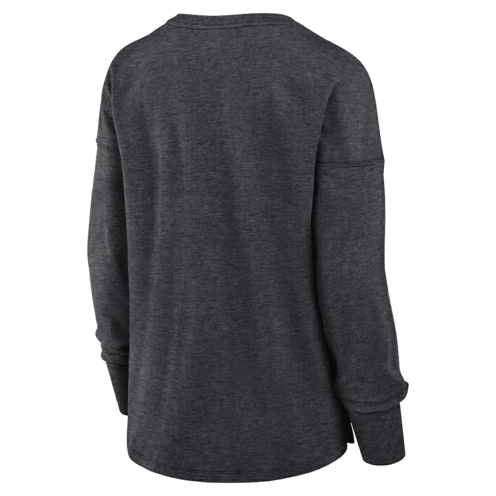 NHL Heather Charcoal Utah Mammoth Fanatics Women's Primary Logo Legacy Long Sleeve T-Shirt