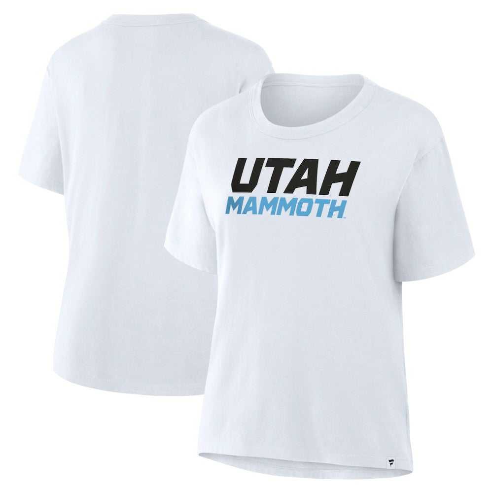 NHL White Utah Mammoth Fanatics Women's Wordmark Legacy T-Shirt