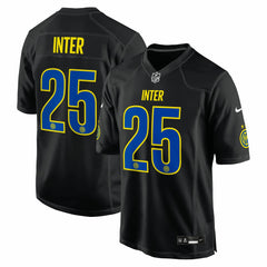Inter Milan 2025 Soccer x NFL Game Jersey - Nike Black