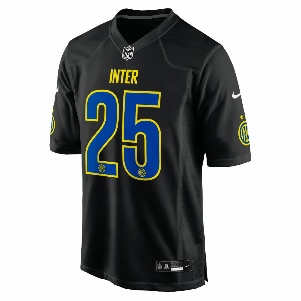 Inter Milan 2025 Soccer x NFL Game Jersey - Nike Black